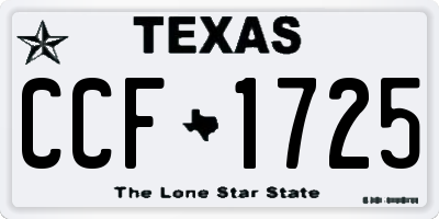TX license plate CCF1725
