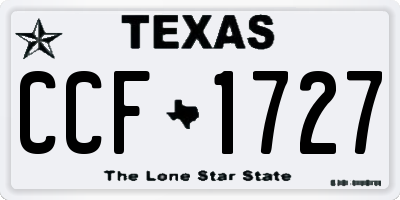 TX license plate CCF1727