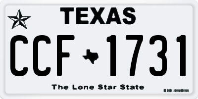 TX license plate CCF1731