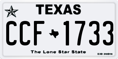 TX license plate CCF1733
