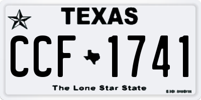 TX license plate CCF1741