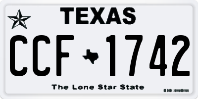 TX license plate CCF1742