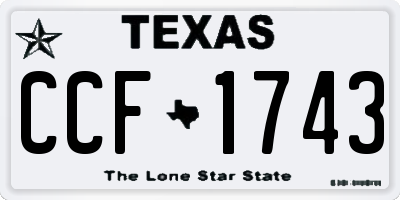 TX license plate CCF1743