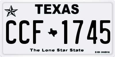 TX license plate CCF1745
