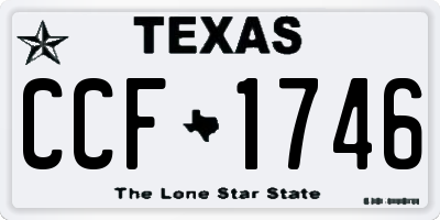 TX license plate CCF1746