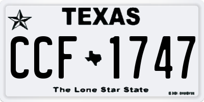 TX license plate CCF1747