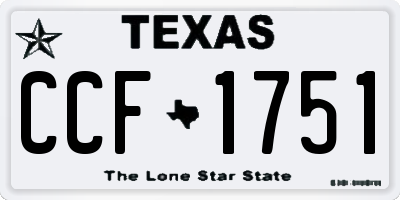 TX license plate CCF1751
