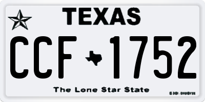 TX license plate CCF1752