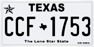 TX license plate CCF1753