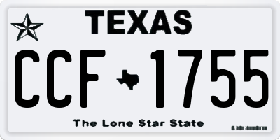 TX license plate CCF1755