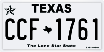 TX license plate CCF1761