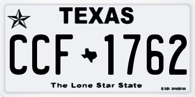 TX license plate CCF1762