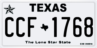 TX license plate CCF1768