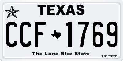 TX license plate CCF1769