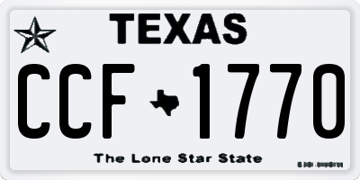 TX license plate CCF1770