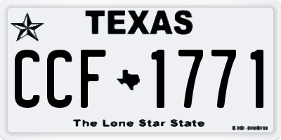 TX license plate CCF1771