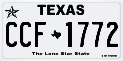 TX license plate CCF1772