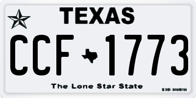 TX license plate CCF1773