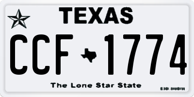 TX license plate CCF1774