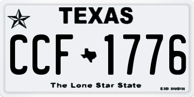 TX license plate CCF1776