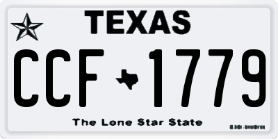 TX license plate CCF1779