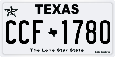 TX license plate CCF1780
