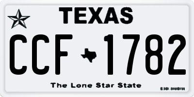 TX license plate CCF1782