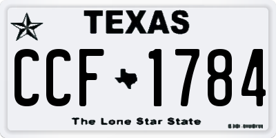 TX license plate CCF1784