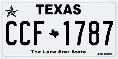 TX license plate CCF1787