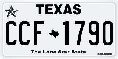TX license plate CCF1790