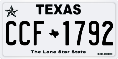 TX license plate CCF1792