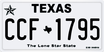 TX license plate CCF1795