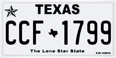 TX license plate CCF1799