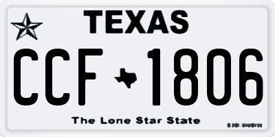 TX license plate CCF1806