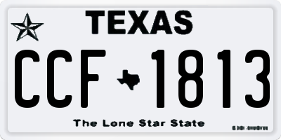 TX license plate CCF1813