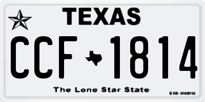 TX license plate CCF1814