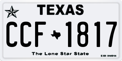 TX license plate CCF1817