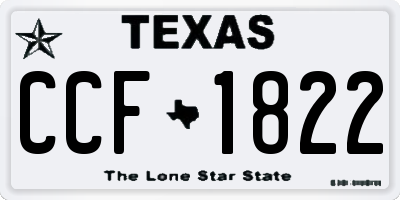 TX license plate CCF1822