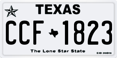 TX license plate CCF1823