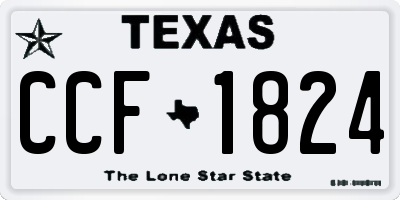 TX license plate CCF1824