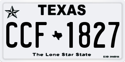 TX license plate CCF1827