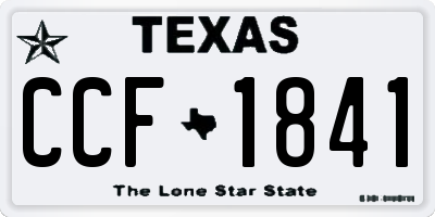 TX license plate CCF1841