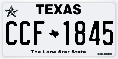 TX license plate CCF1845