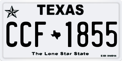TX license plate CCF1855