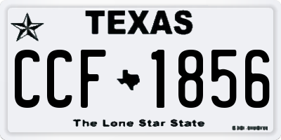 TX license plate CCF1856