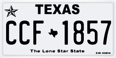 TX license plate CCF1857