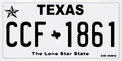 TX license plate CCF1861