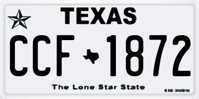 TX license plate CCF1872