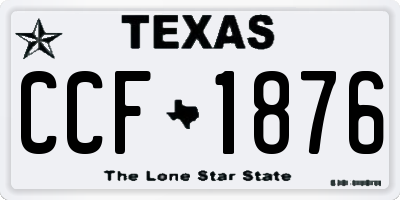 TX license plate CCF1876