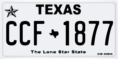 TX license plate CCF1877